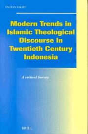 Front cover of Modern Trends in Islamic Theological Discourse in 20th Century Indonesia by Fauzan Saleh