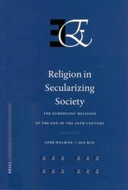 Cover of Religion in secularizing society by Loek Halman