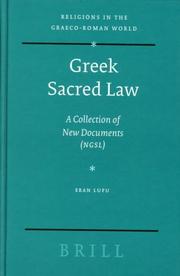 Front cover of Greek Sacred Law by Eran Lupu