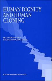 Cover of Human dignity and human cloning by Silja Vöneky