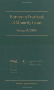 Front cover of European Yearbook of Minority Issues, Vol. 3, 2003/4 (European Yearbook of Minority Issues) by European Centre for Minority Issues