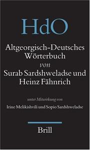 Front cover of Altgeorgisch-deutsches Wörterbuch by Zurab Sarjvelaże