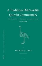 Front cover of A traditional Muʻtazilite Qurʼan commentary by Andrew J. Lane