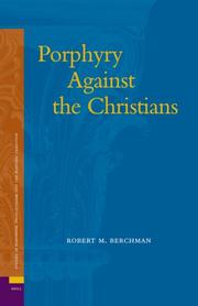 Front cover of Porphyry against the Christians by Robert M. Berchman