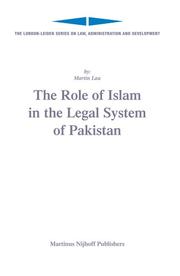 Cover of Role of Islam in the Legal System of Pakistan (London-Leiden Series on Law, Administration and Development) by Martin Lau