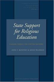 Front cover of State support of religious education by Anne F. Bayefsky