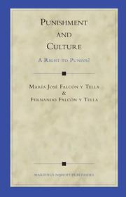 Front cover of Punishment and culture by María José Falcón y Tella