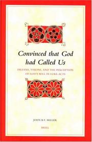 Front cover of Convinced That God Had Called Us by John B. F. Miller