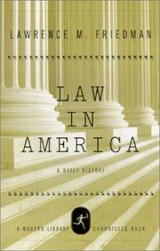 Front cover of Law in America by Lawrence M. Friedman