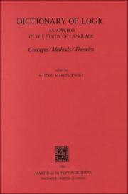 Front cover of Dictionary of Logic as Applied in the Study of Language by W. Marciszewski