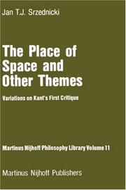 Front cover of The place of space and other themes by Jan T. J. Srzednicki