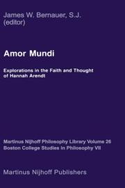 Cover of Amor mundi by James William Bernauer