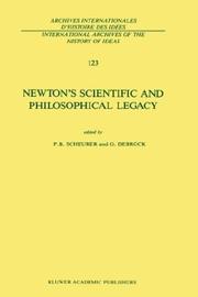 Front cover of Newton's scientific and philosophical legacy by P. B. Scheurer
