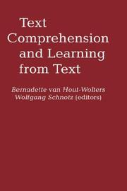 Front cover of Text comprehension and learning from text by Wolfgang Schnotz