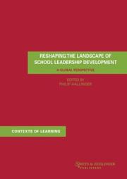 Front cover of RESHAPING LANDSCAPE SCHOOL LEADER (Contexts of Learning, 12) by Hallinger