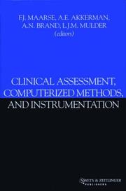 Front cover of Clinical assessment, computerized methods, and instrumentation by F. J. Maarse