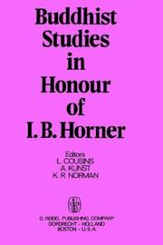 Cover of Buddhist studies in honour of I. B. Horner by I. B. Horner