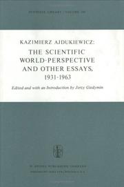 Cover of The Scientific world-perspective and other essays, 1931-1963 by Kazimierz Ajdukiewicz