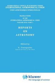 Front cover of Reports on Astronomy by G. Contopoulos
