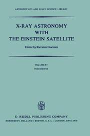 Cover of X-ray astronomy with the Einstein satellite by Riccardo Giacconi