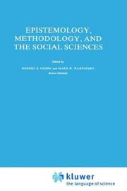Front cover of Epistemology, methodology, and the social sciences by Marx W. Wartofsky