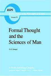Front cover of Formal thought and the sciences of man by Gilles Gaston Granger