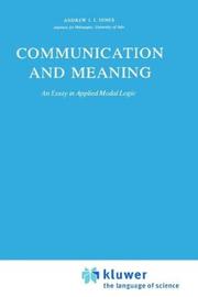Front cover of Communication and meaning by Andrew J. I. Jones