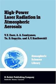 Front cover of High-power laser radiation in atmospheric aerosols by V. E. Zuev