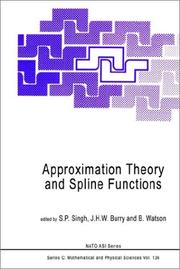 Front cover of Approximation theory and spline functions by NATO Advanced Study Institute on Approximation Theory and Spline Functions (1983 St. John's, N.L.)