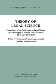 Front cover of Theory of legal science by Conference on Legal Theory and Philosophy of Science (1983 Lund, Sweden)