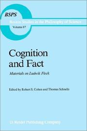 Front cover of Cognition and fact by R. S. Cohen