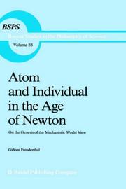 Cover of Atom and individual in the age of Newton by Gideon Freudenthal