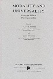 Cover of Morality and universality by Mark Timmons