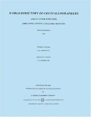 Front cover of World Directory of Crystallographers by Allan L. Bednowitz