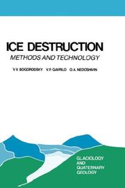Cover of Ice destruction by V. V. Bogorodskiĭ