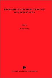 Front cover of Probability distributions on Banach spaces by N. N. Vakhanii͡a