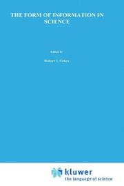 Front cover of The Form of information in science by Zellig S. Harris