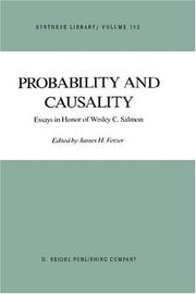 Cover of Probability and Causality by J.H. Fetzer
