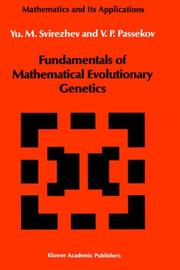 Front cover of Fundamentals of mathematical evolutionary genetics by Svirezhev, I͡U. M.