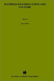 Front cover of Mathematics education and culture by Alan J. Bishop