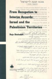 Cover of From occupation to interim accords by Raja Shehadeh