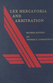 Cover of Lex Mercatoria and arbitration by Thomas E. Carbonneau