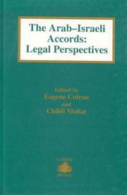 Front cover of The Arab-Israeli Accords:Legal Perspective (Cimel Book Series, 1) by Eugene Cotran