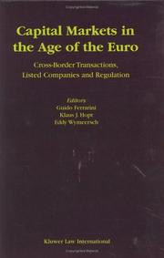 Cover of Capital markets in the age of the euro by Klaus J. Hopt