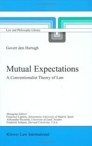 Cover of Mutual expectations by Govert den Hartogh