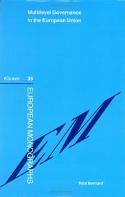 Front cover of Multilevel governance in the European Union by Nick Bernard