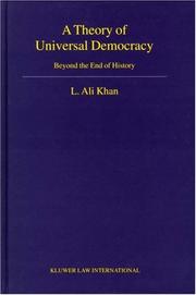 Front cover of A theory of universal democracy by L. Ali Khan