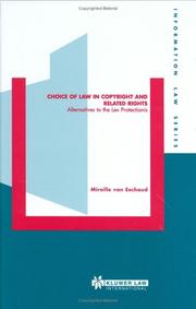 Front cover of Choice of law in copyright and related rights by Mireille M. M. van Eechoud