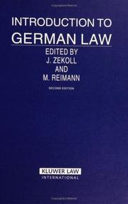 Front cover of Introduction to German law by Mathias Reimann