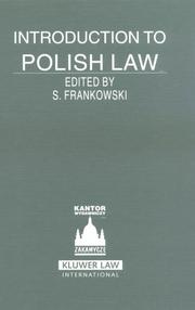 Front cover of Introduction to Polish law by Stanisław Frankowski